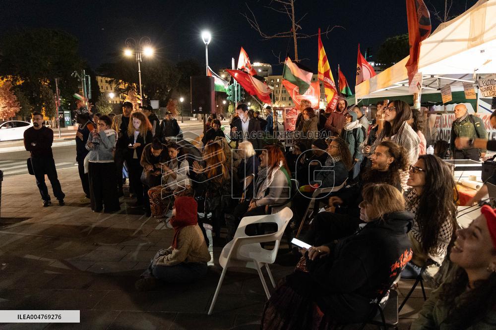 Live Video of The Global Sumud Flotilla - Rome