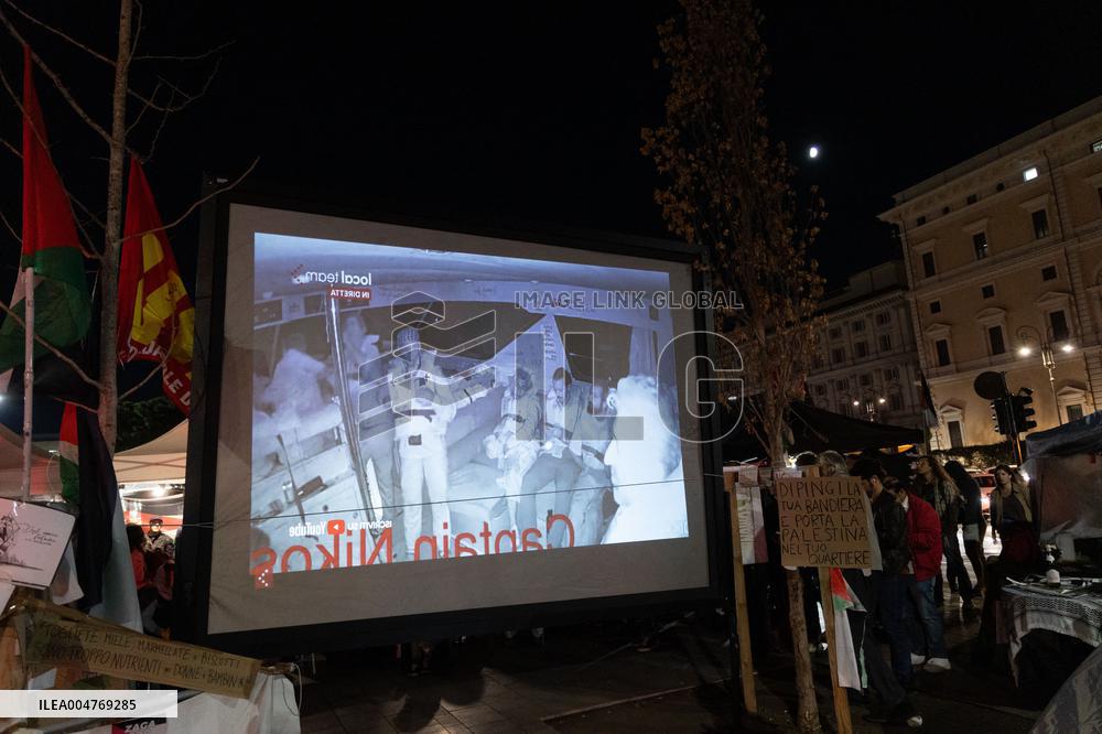 Live Video of The Global Sumud Flotilla - Rome