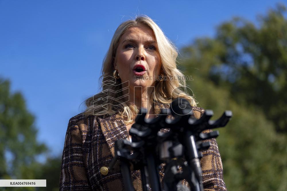 WH Press Secretary Leavitt Gaggles with Press at White House