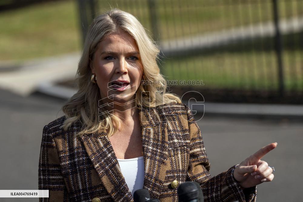 WH Press Secretary Leavitt Gaggles with Press at White House