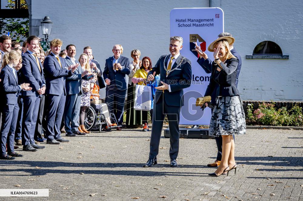 Queen Maxima Visits Hotel Management School Maastricht - Netherlands