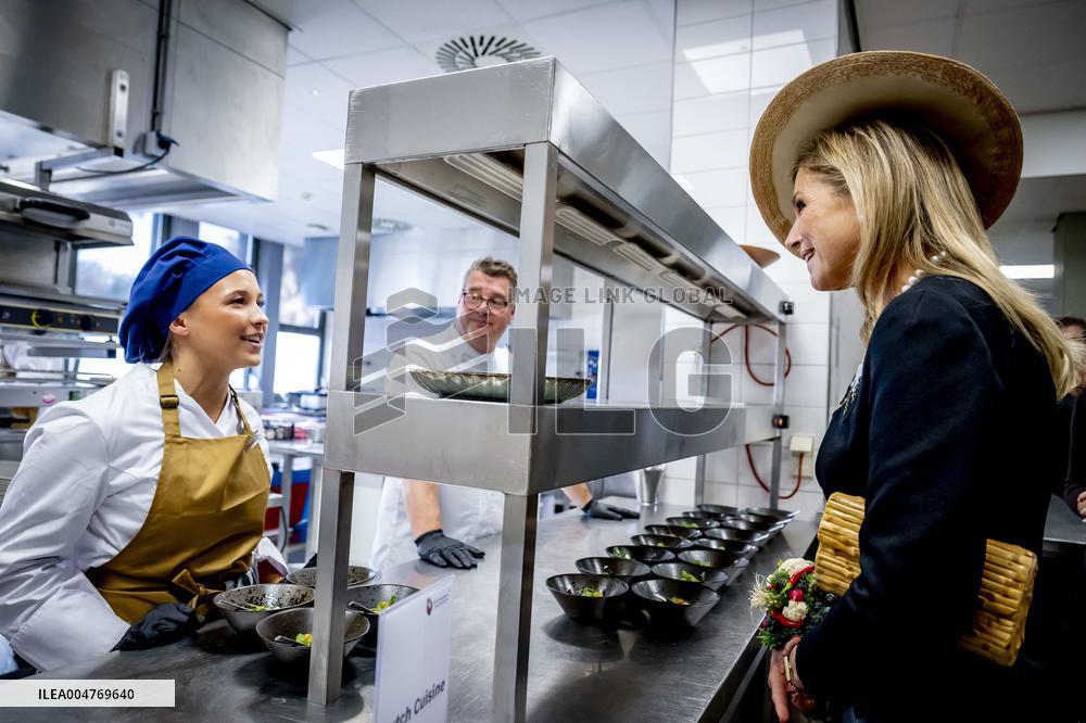 Queen Maxima Visits Hotel Management School Maastricht - Netherlands