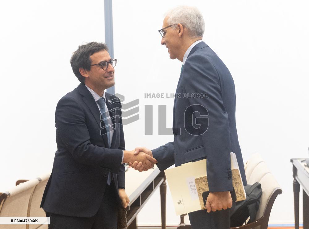 Steéphane Sejourne At Joint Committee for the European Union - Madrid