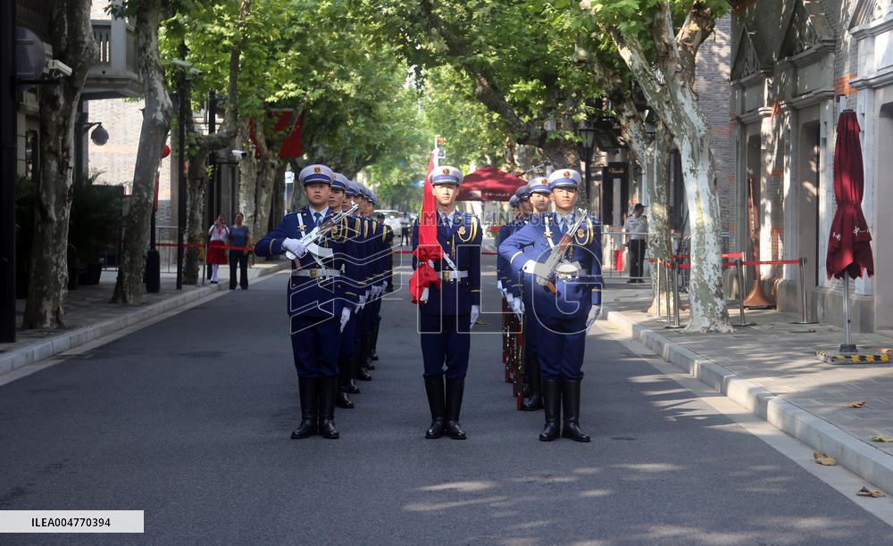 National Flag Raising Ceremony in Shanghai