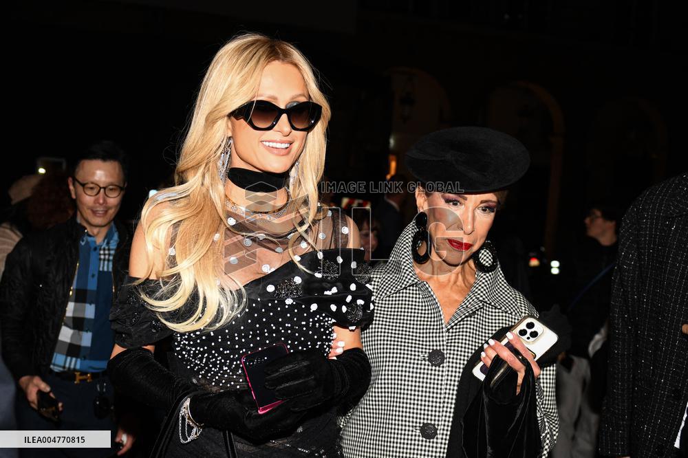 PFW - Paris Hilton Arrives at Palace Coste In Paris
