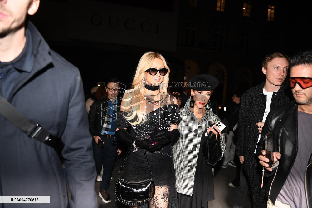 PFW - Paris Hilton Arrives at Palace Coste In Paris