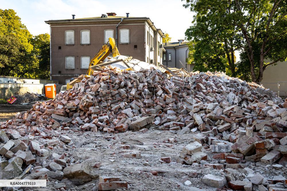 Demolished house