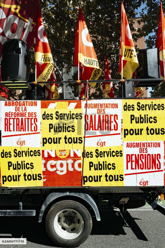 Inter-Union Mobilization in Toulouse - France
