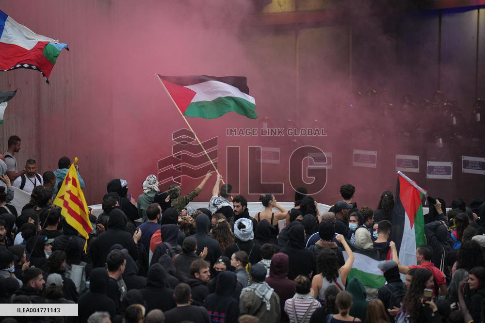 Rally In Barcelona Supports Global Sumud Flotilla - Spain