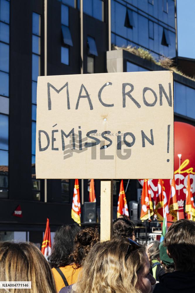Inter-Union Mobilization in Toulouse - France