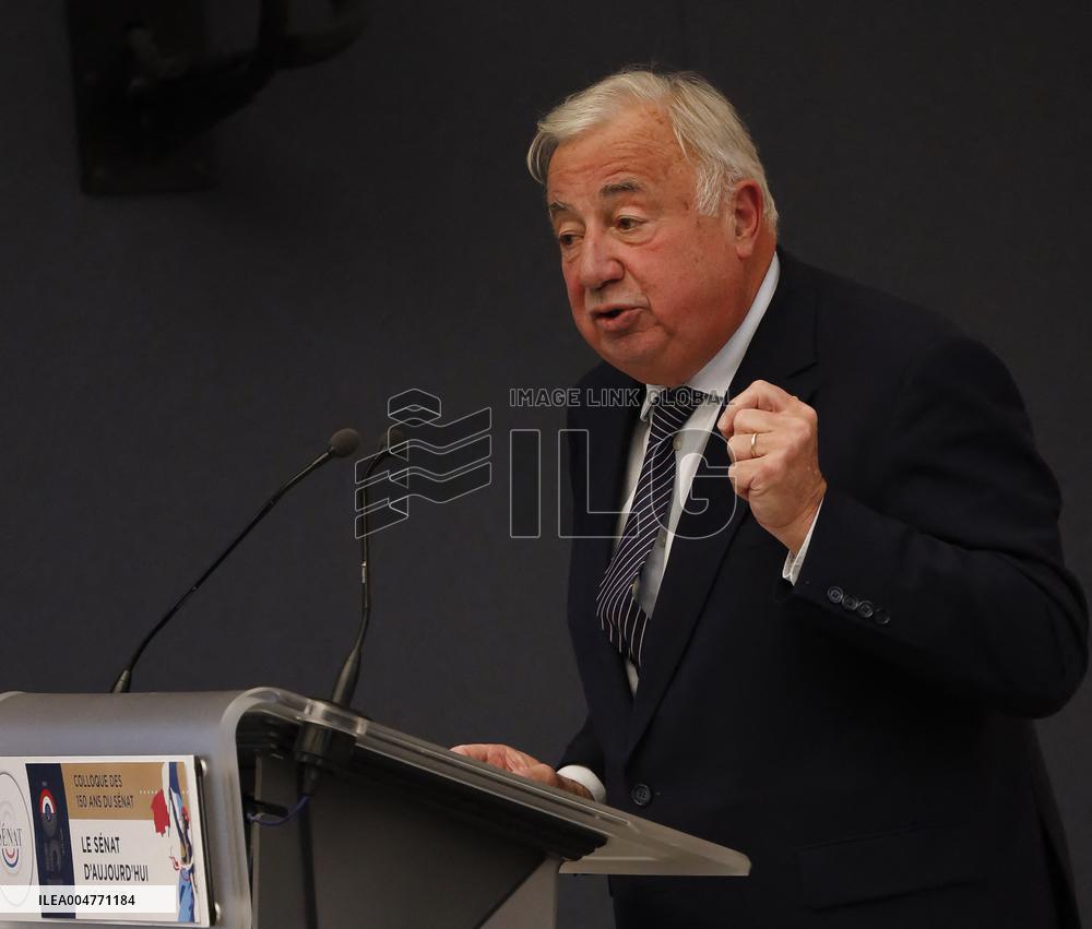 Gerard Larcher At Symposium on The 150th Anniversary of The Republic - Paris