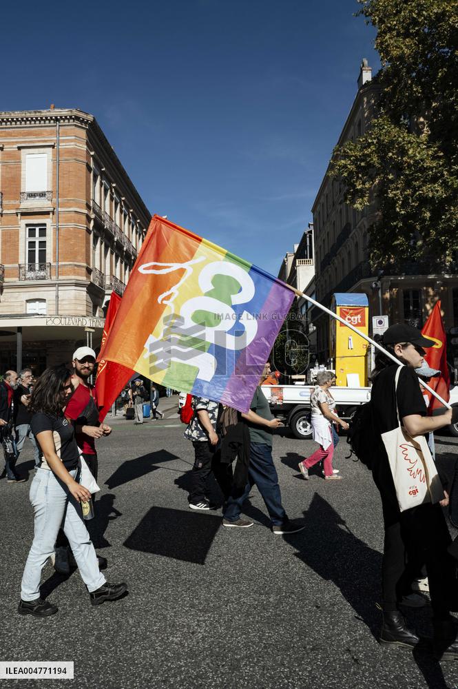 Inter-Union Mobilization in Toulouse - France