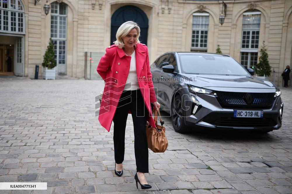 Marine Le Pen Meets PM Lecornu - Paris