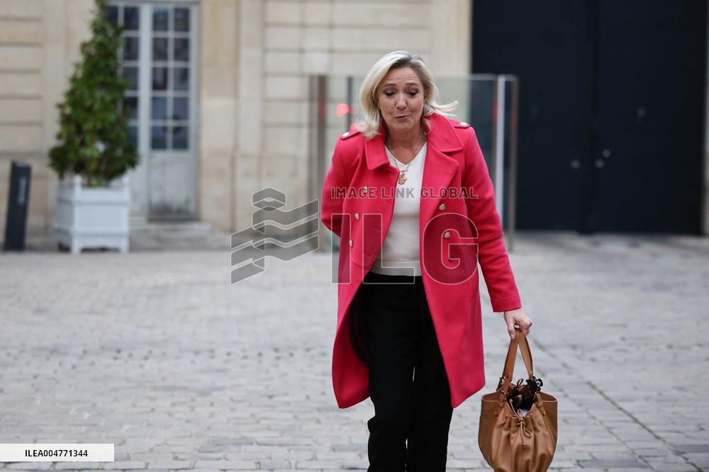 Marine Le Pen Meets PM Lecornu - Paris