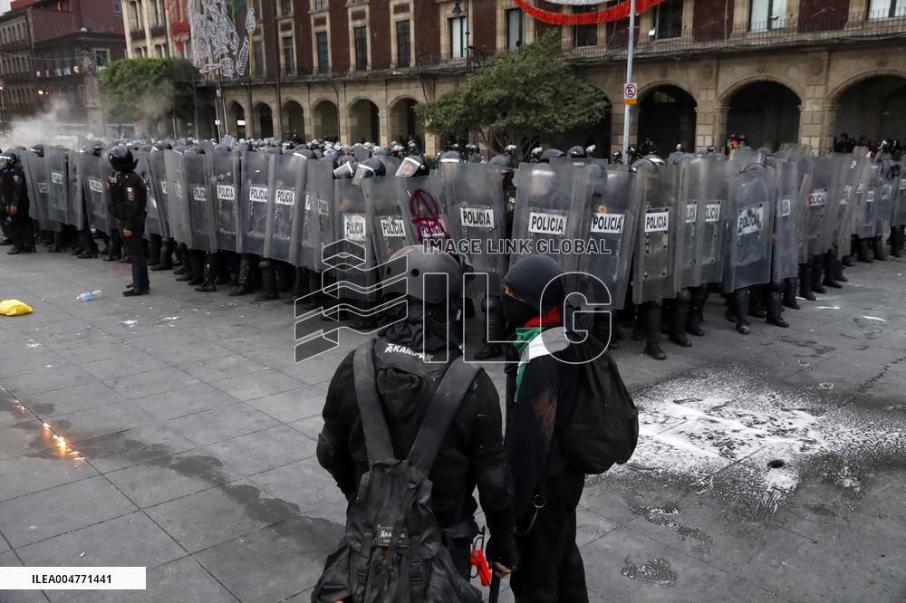 Demonstration Marking The 57th Anniversary Of The Tlatelolco Massacre - Mexico