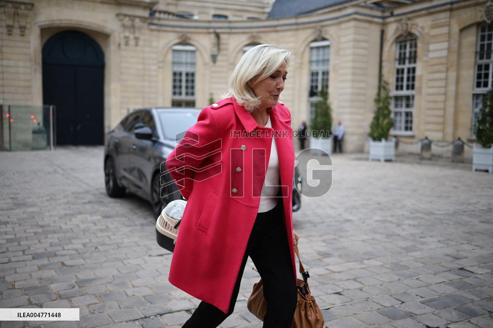 Marine Le Pen Meets PM Lecornu - Paris