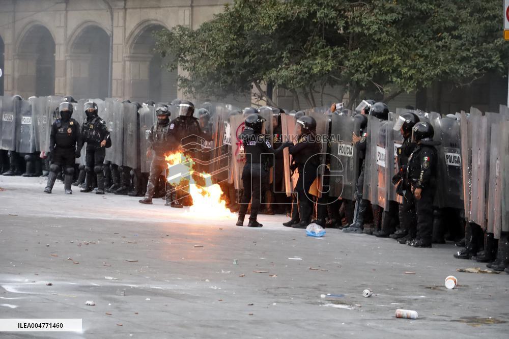 Demonstration Marking The 57th Anniversary Of The Tlatelolco Massacre - Mexico