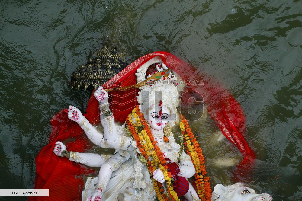 Durga Puja Festival Ends with Immersion of Idols - India