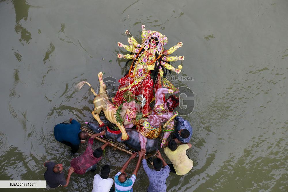 Durga Puja Festival Ends with Immersion of Idols - India