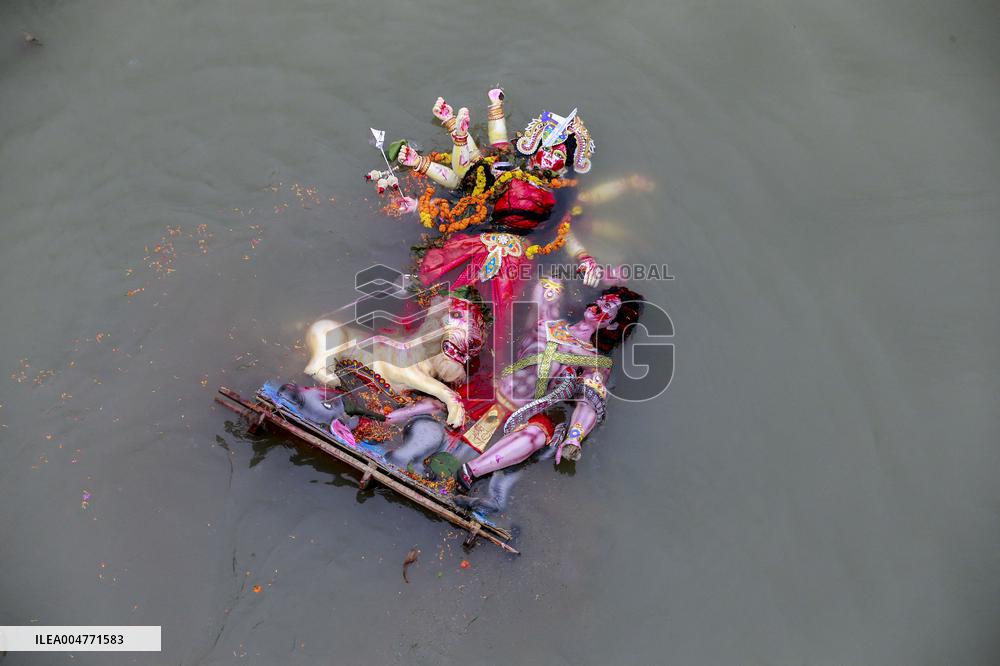 Durga Puja Festival Ends with Immersion of Idols - India