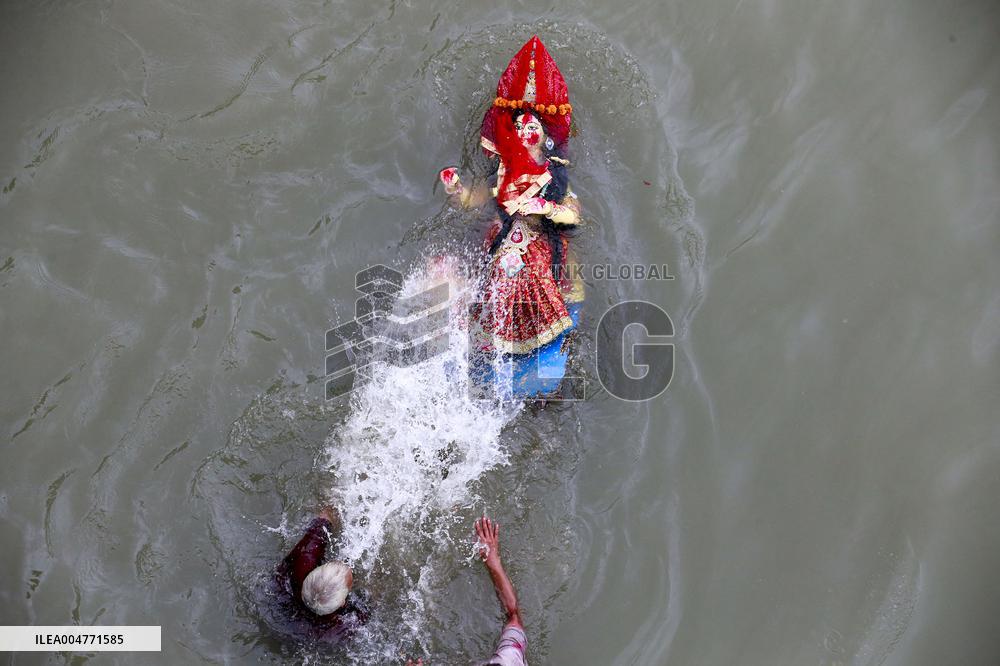 Durga Puja Festival Ends with Immersion of Idols - India