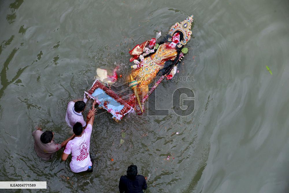 Durga Puja Festival Ends with Immersion of Idols - India