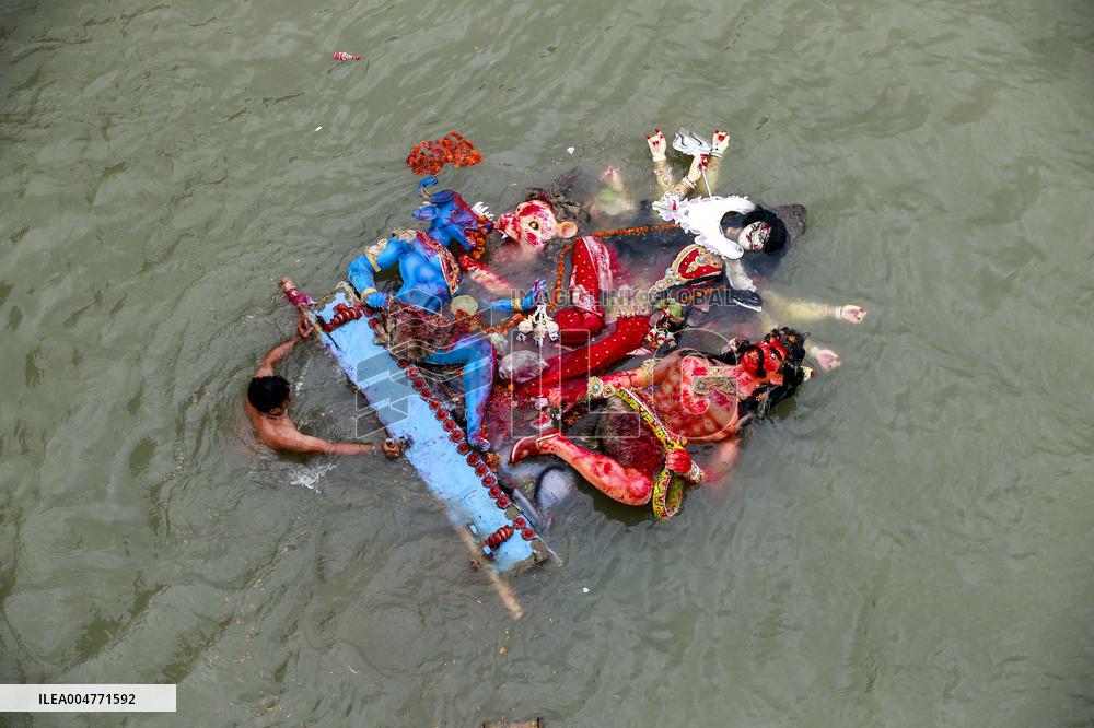 Durga Puja Festival Ends with Immersion of Idols - India