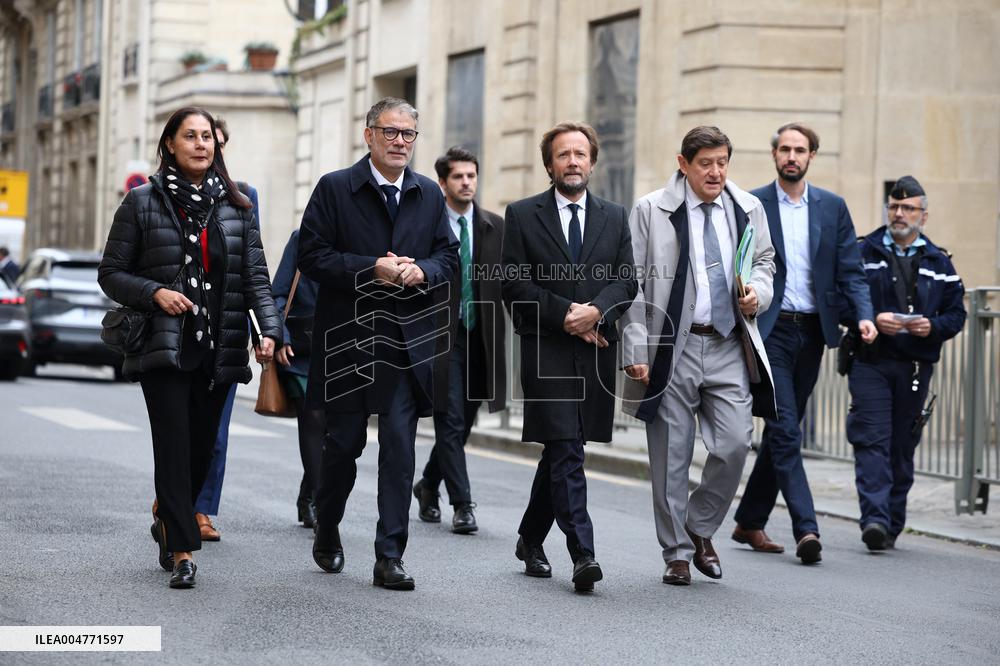 Olivier Faure Meets French Prime Minister In Paris - France