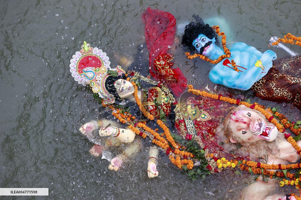 Durga Puja Festival Ends with Immersion of Idols - India