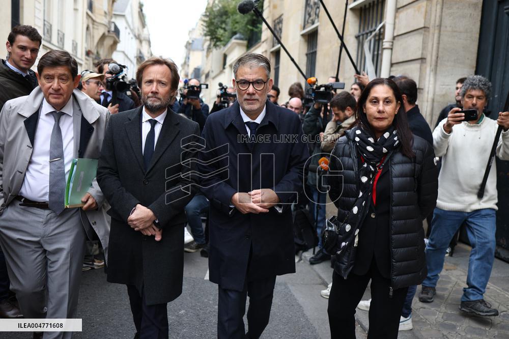 Olivier Faure Meets French Prime Minister In Paris - France