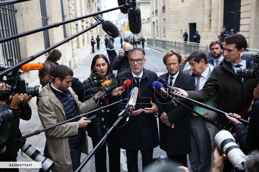 Olivier Faure Meets French Prime Minister In Paris - France
