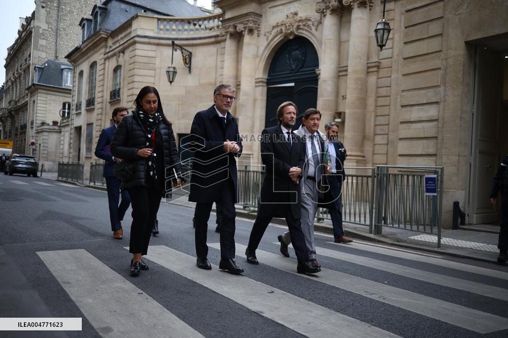 Olivier Faure Meets French Prime Minister In Paris - France