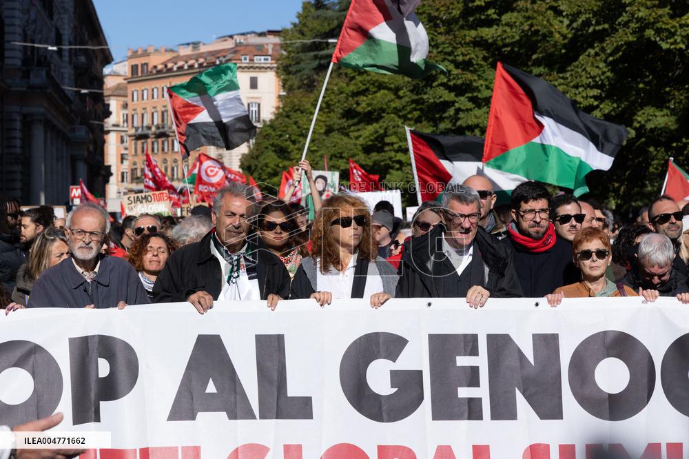 General Strike March for the Global Sumud Flotilla and for Gaza - Italy