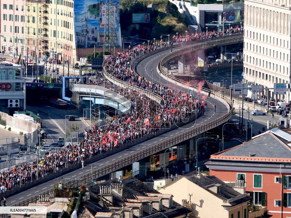 General Strike March for the Global Sumud Flotilla and for Gaza - Italy