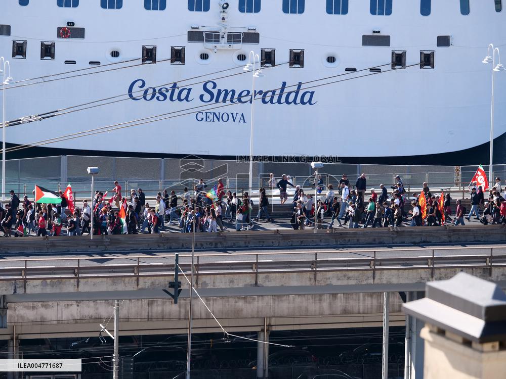 General Strike March for the Global Sumud Flotilla and for Gaza - Italy
