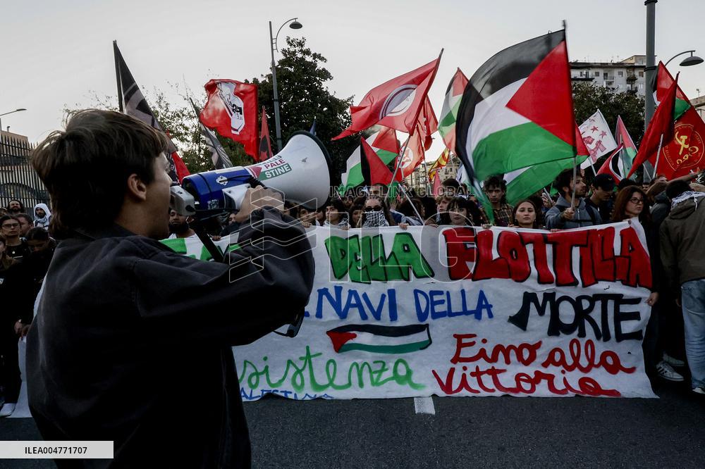 General Strike March for the Global Sumud Flotilla and for Gaza - Italy