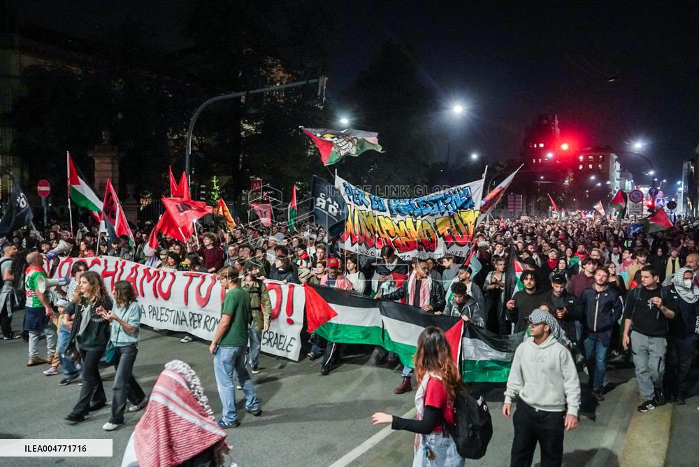 General Strike March for the Global Sumud Flotilla and for Gaza - Italy