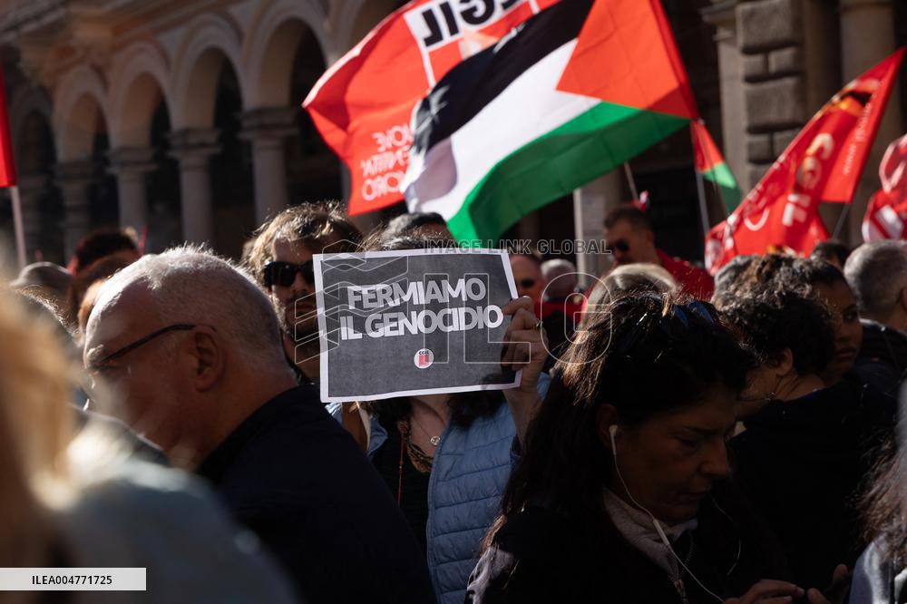 General Strike March for the Global Sumud Flotilla and for Gaza - Italy