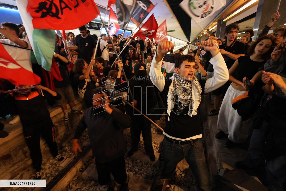General Strike March for the Global Sumud Flotilla and for Gaza - Italy