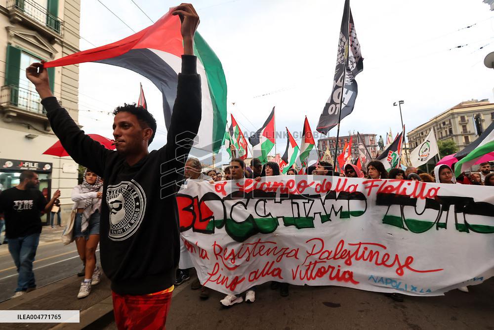General Strike March for the Global Sumud Flotilla and for Gaza - Italy