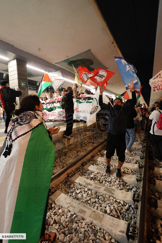 General Strike March for the Global Sumud Flotilla and for Gaza - Italy