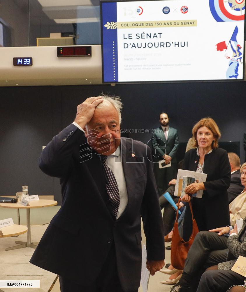 Gerard Larcher At Symposium on The 150th Anniversary of The Republic - Paris