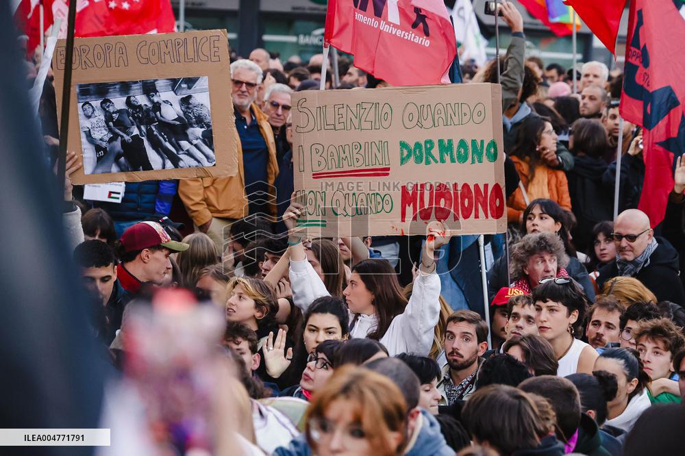 General Strike March for the Global Sumud Flotilla and for Gaza - Italy