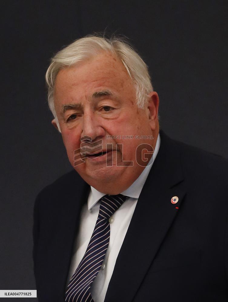 Gerard Larcher At Symposium on The 150th Anniversary of The Republic - Paris