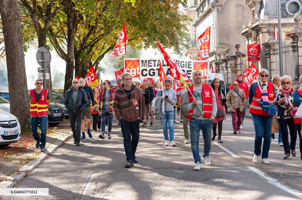Strike Demonstration Organized In Troyes - France