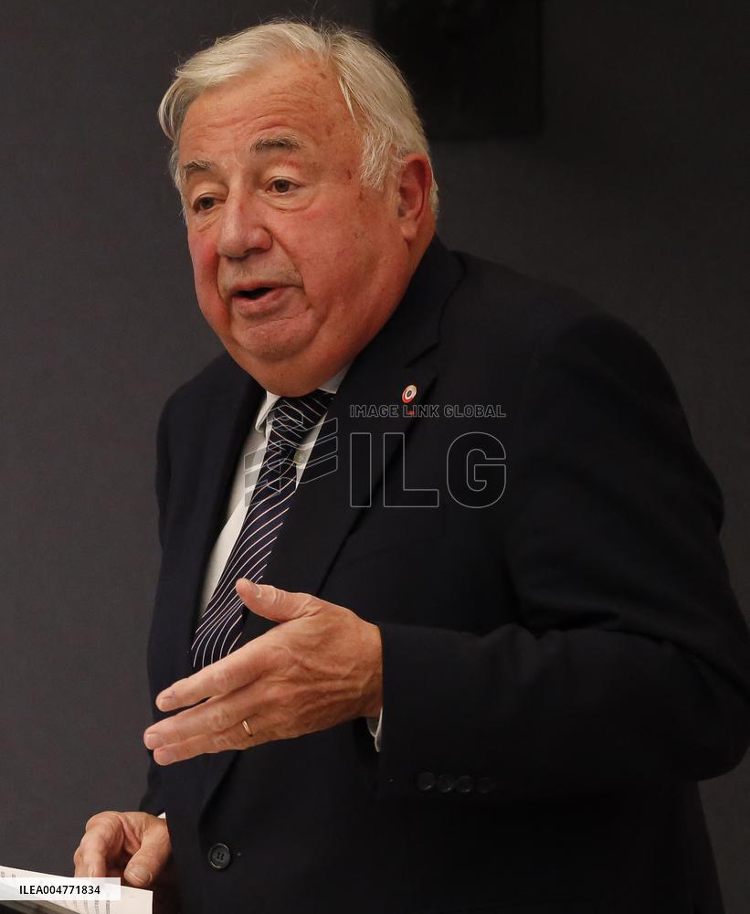 Gerard Larcher At Symposium on The 150th Anniversary of The Republic - Paris