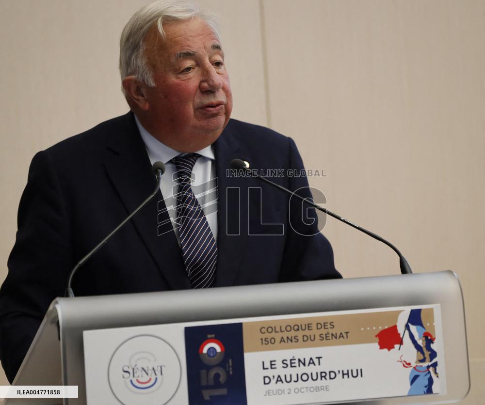 Gerard Larcher At Symposium on The 150th Anniversary of The Republic - Paris