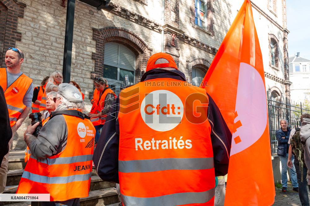 Strike Demonstration Organized In Troyes - France