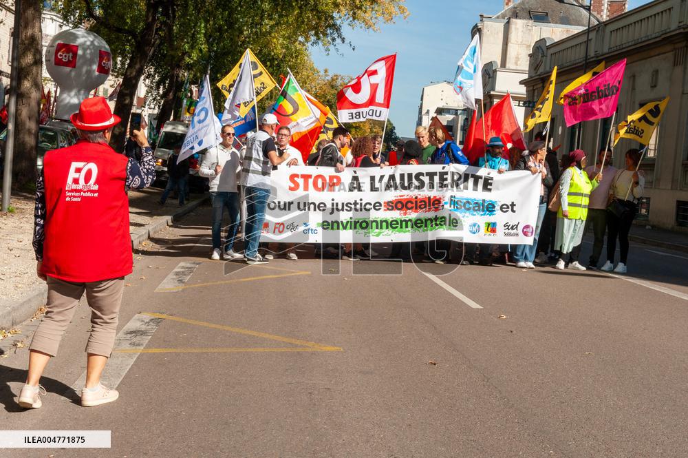 Strike Demonstration Organized In Troyes - France