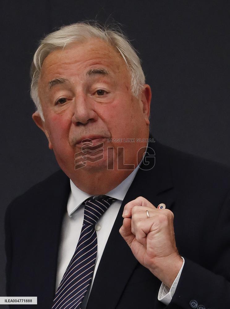 Gerard Larcher At Symposium on The 150th Anniversary of The Republic - Paris